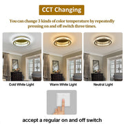 Olympia 62W Tri-Colour Dimmable Crystal Ring Chandelier – 59cm - image 4