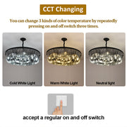 Angelo 9-Light Round Crystal Chandelier 80cm Smoke Finish - image 4