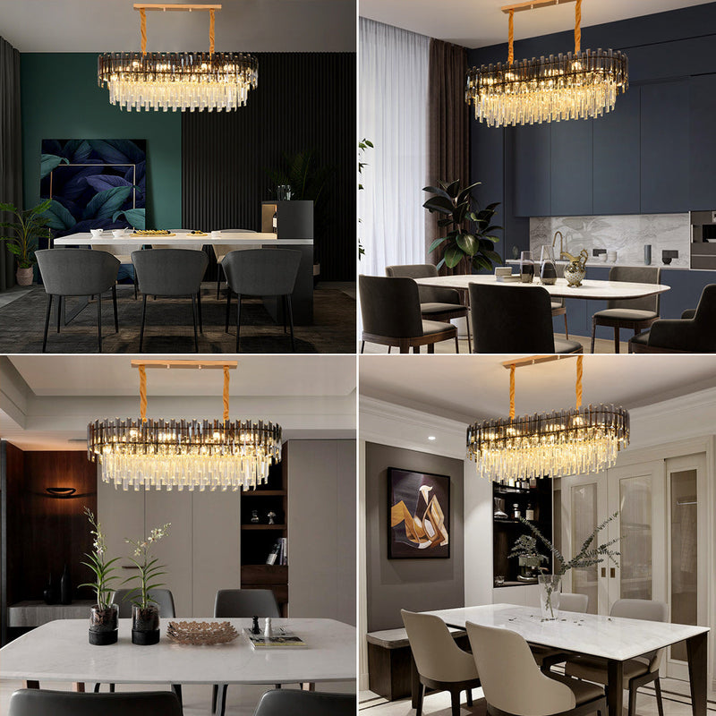 Noelle 8-Light Linear Crystal Chandelier – 90cm - image 7