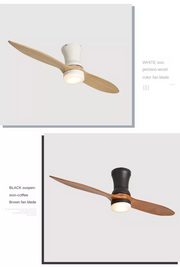 Ceiling Fan With LED Light 60"Designer 2Wood Coffee Blades 60W CF-6003