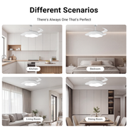 42" Retractable Ceiling Fan with Light & Remote Smart Modern Design CF-4204