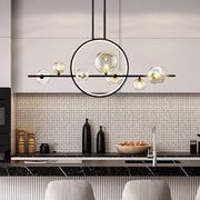 Glass Globe Sputnik Chandelier 7-Light LED Pendant Light CL-GM7