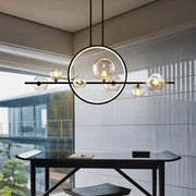Glass Globe Sputnik Chandelier 7-Light LED Pendant Light CL-GM7