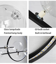 Glass Globe Sputnik Chandelier 7-Light LED Pendant Light CL-GM7