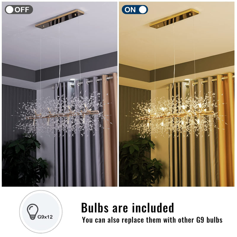 Modern Firework Chandelier 12 Lights 3 Colors Dandelion Pendant CL-FWS