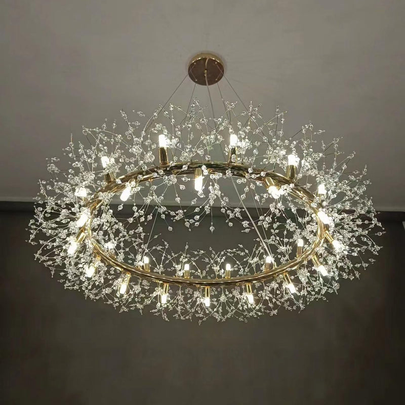 Firework Crystal Chandelier 20Light 80cm Modern Gold Chandelier CL-FWR