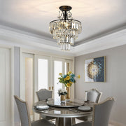 4 Lights Crystal Chandelier 40x50cm 3 Colors Cake Ceiling Lamp CL-CAKE