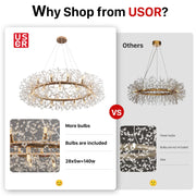 Firework Crystal Chandelier 20Light 80cm Modern Gold Chandelier CL-FWR