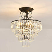 4 Lights Crystal Chandelier 40x50cm 3 Colors Cake Ceiling Lamp CL-CAKE