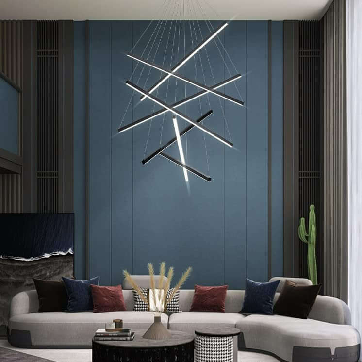 LED 7Bars Modern Chandelier Dimmable Adjustable Pendant Light CL-7BAR