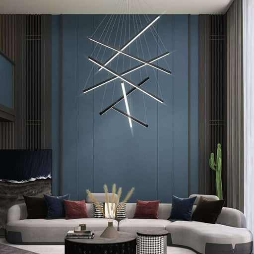 LED 7Bars Modern Chandelier Dimmable Adjustable Pendant Light CL-7BAR