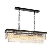 Luxury Crystal Strip Chandelier Gold Ceiling Light Lamp LED CL-CSCB