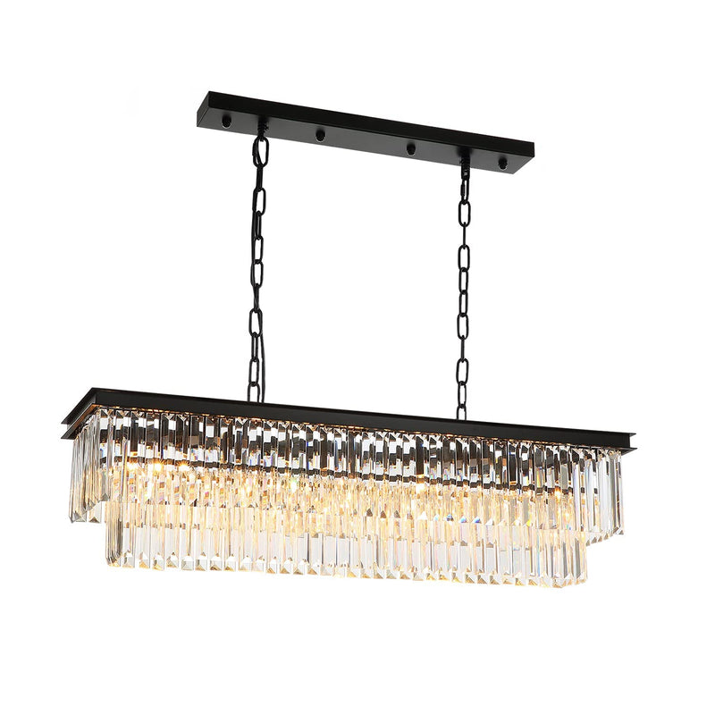 Luxury Crystal Strip Chandelier Gold Ceiling Light Lamp LED CL-CSCB