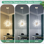 Crystal Firework Chandelier Flush Mount Dandelion Pendant Light CL-FWC