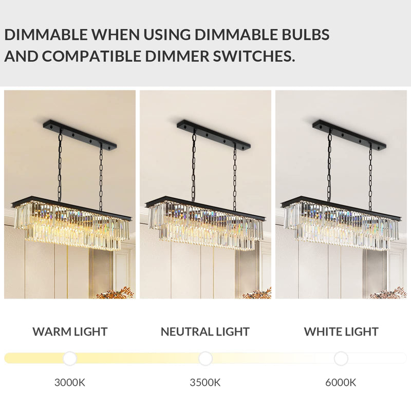 Luxury Crystal Strip Chandelier Gold Ceiling Light Lamp LED CL-CSCB
