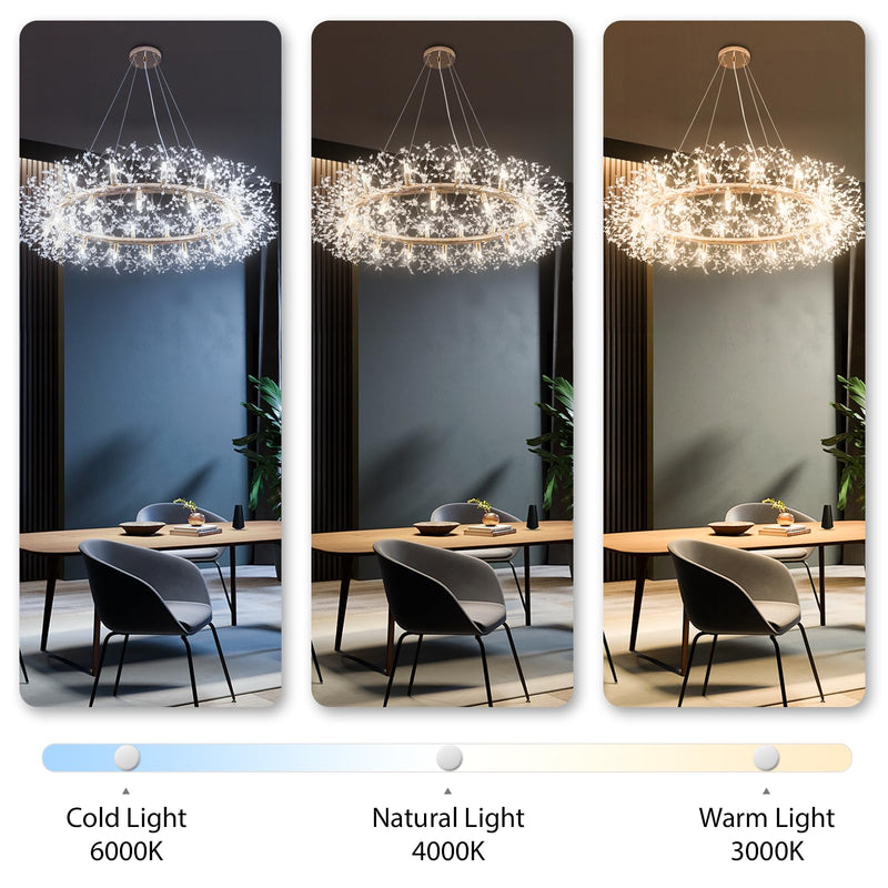 Firework Crystal Chandelier 20Light 80cm Modern Gold Chandelier CL-FWR