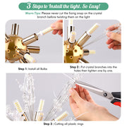 Crystal Firework Chandelier Flush Mount Dandelion Pendant Light CL-FWC