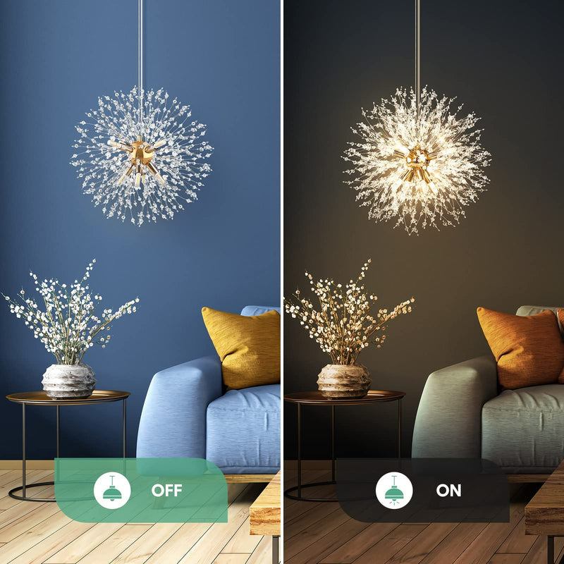 Crystal Firework Chandelier Flush Mount Dandelion Pendant Light CL-FWC