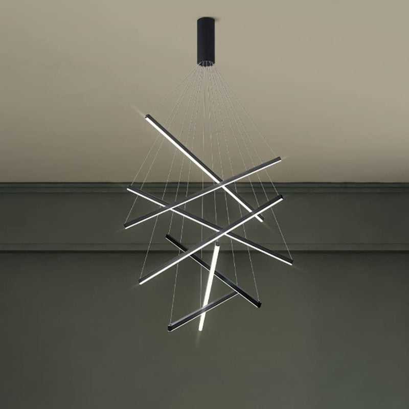 LED 7Bars Modern Chandelier Dimmable Adjustable Pendant Light CL-7BAR