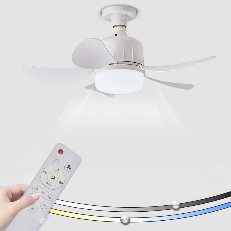 Quiet Socket Fan with Light 17" Ceiling 3-Color Dimmable LED CF-SFL5