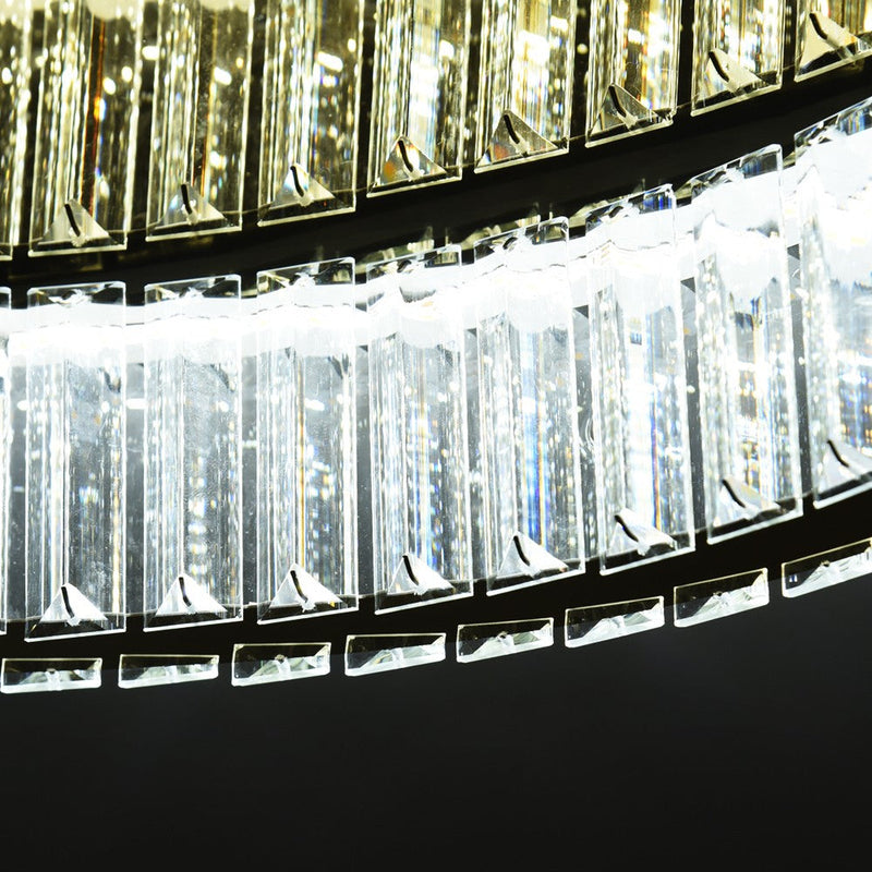 Olympia 62W Tri-Colour Dimmable Crystal Ring Chandelier – 59cm - image 3