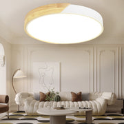 Elwyn 36W Wood Accent Tri-Colour Ceiling Oyster Light – 40cm - image 7
