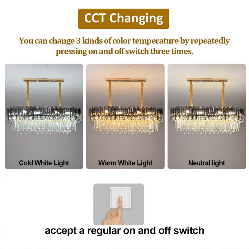 Noelle 8-Light Linear Crystal Chandelier – 90cm - image 5