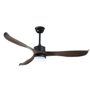 56" Ceiling Fan with Light Designer Black&Brown ABS Blades CF-5601