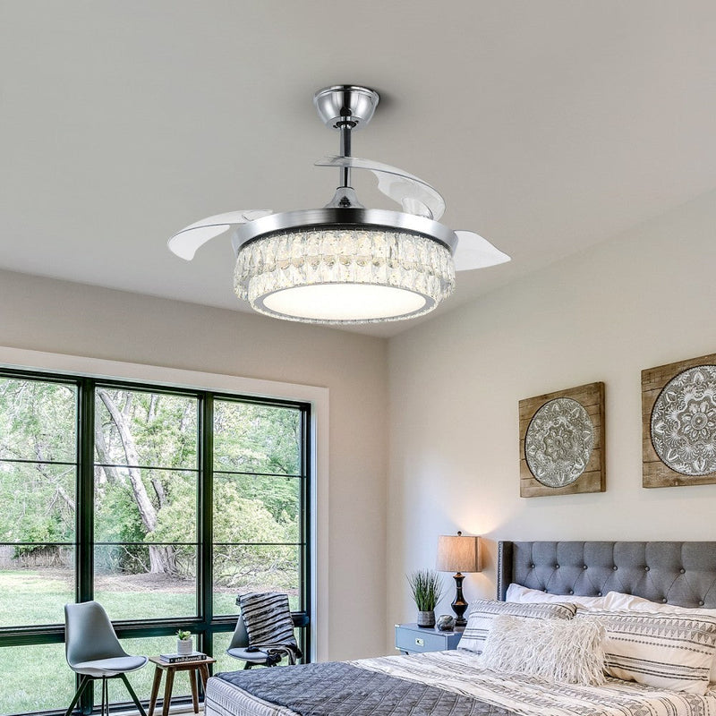 Windora Celestia 42" Crystal Chandelier DC Ceiling Fan w/ 3CCT Dimmable LED - image 12