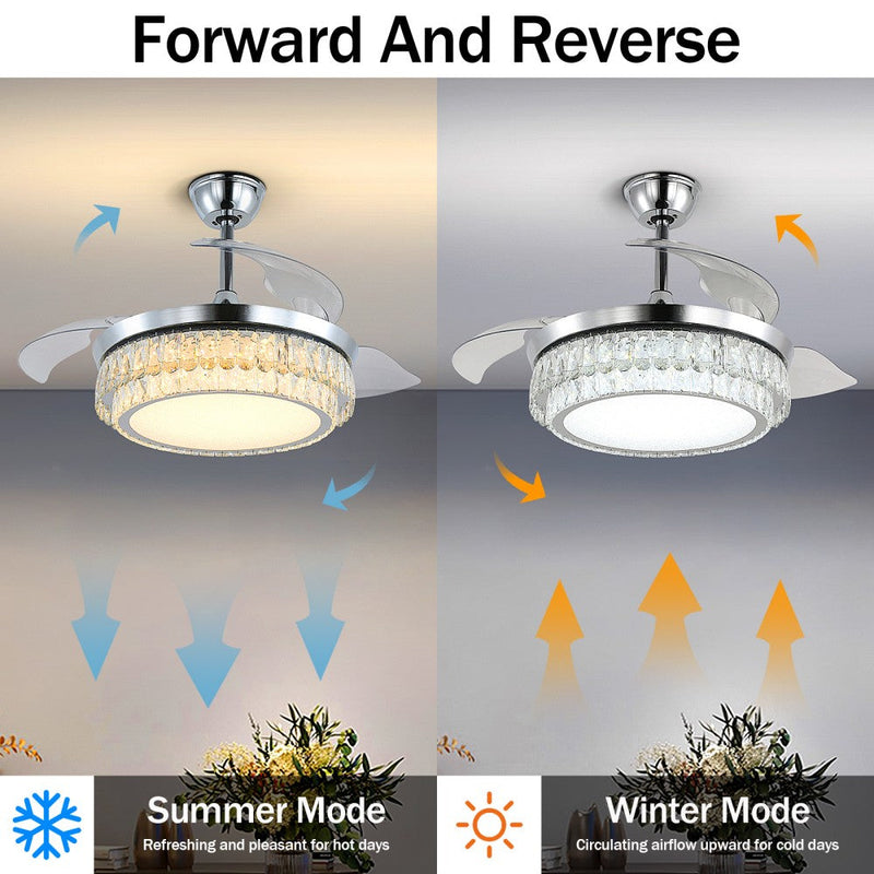 Windora Celestia 42" Crystal Chandelier DC Ceiling Fan w/ 3CCT Dimmable LED - image 10