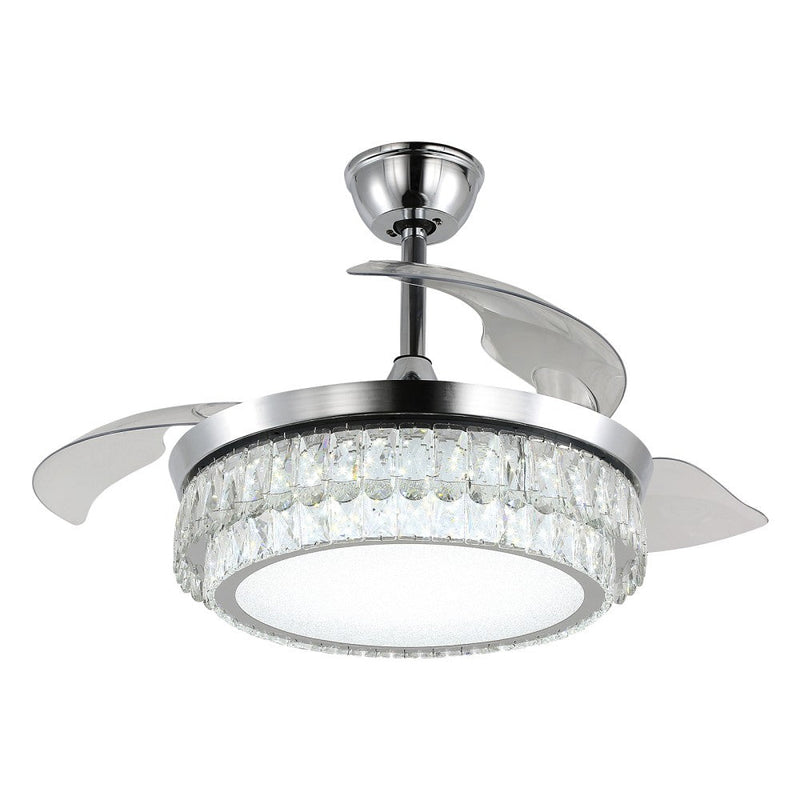 Windora Celestia 42" Crystal Chandelier DC Ceiling Fan w/ 3CCT Dimmable LED