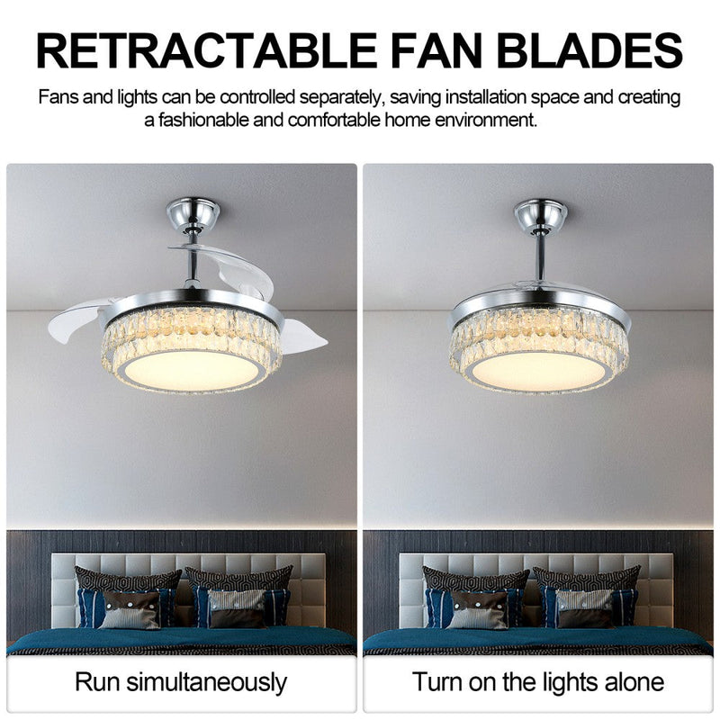 Windora Celestia 42" Crystal Chandelier DC Ceiling Fan w/ 3CCT Dimmable LED - image 7