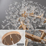 Firework Crystal Chandelier 20Light 80cm Modern Gold Chandelier CL-FWR