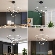 Lucina 4-Ring LED Pendant Light 3CCT – Black - image 8