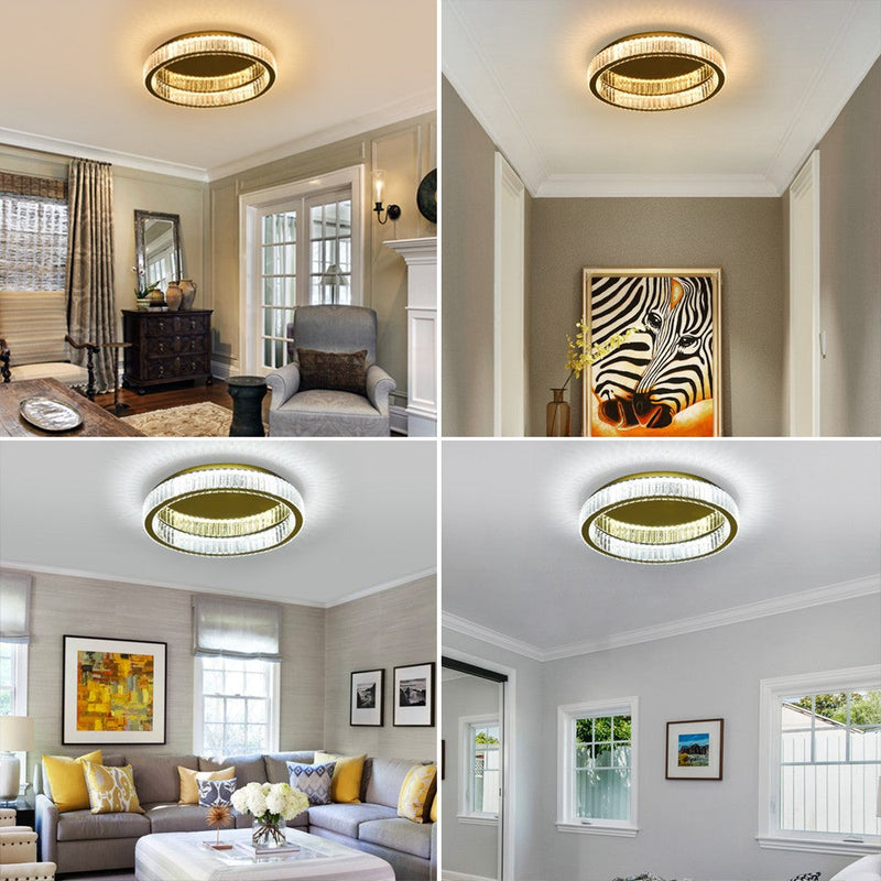 Olympia 62W Tri-Colour Dimmable Crystal Ring Chandelier – 59cm - image 10