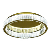Olympia 62W Tri-Colour Dimmable Crystal Ring Chandelier – 59cm