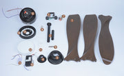56" Ceiling Fan with Light Designer Black&Brown ABS Blades CF-5601