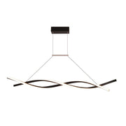 Linear Acrylic Chandeliers LED Modern Wave Black Island Light CL-DW