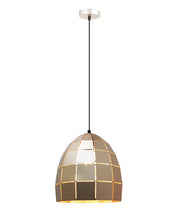 ARMIS: Retro Tiled Ellipse Shape Pendant Lights - Champagne Gold - CLA Lighting