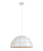 ARMIS: Retro Tiled Dome Shape Pendant Lights - Matt White - CLA Lighting