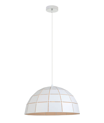 ARMIS: Retro Tiled Dome Shape Pendant Lights - Matt White - CLA Lighting