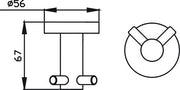 Ideal Double Robe Hook (Black)