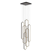 Large 6-Ring LED Chandelier Modern Dimmable Ceiling Light Foyer With Remote CL-HSL/CL-OSL