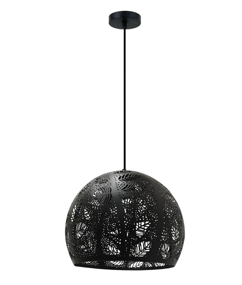 BOTANICA: Bohemian Embossed Dome Shape Pendant Lights - Black - CLA Lighting