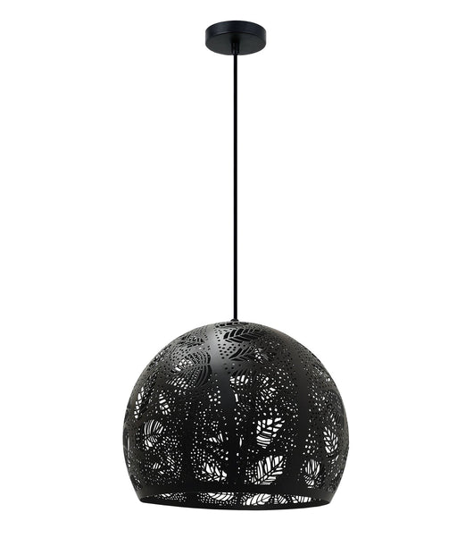 BOTANICA: Bohemian Embossed Dome Shape Pendant Lights - Black - CLA Lighting