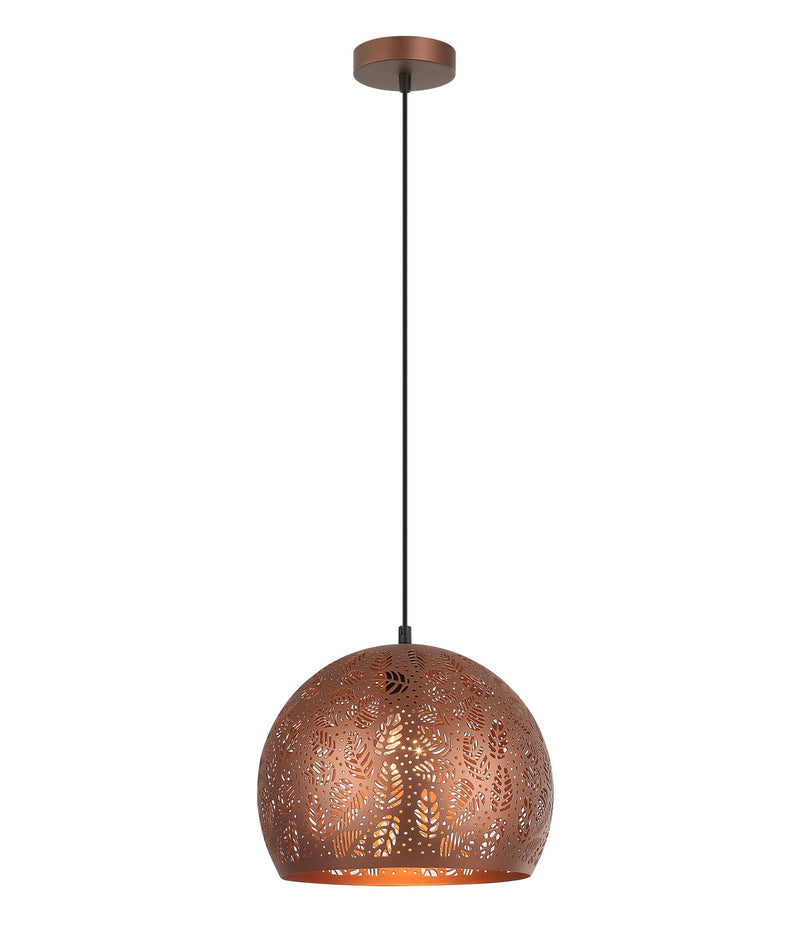 BOTANICA: Bohemian Embossed Dome Shape Pendant Lights - Coffee - CLA Lighting
