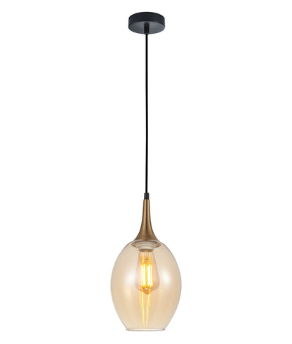 BROTE: Retro Interior Bronze Wine Glass Shape Pendant Lights - Bronze Amber - CLA Lighting
