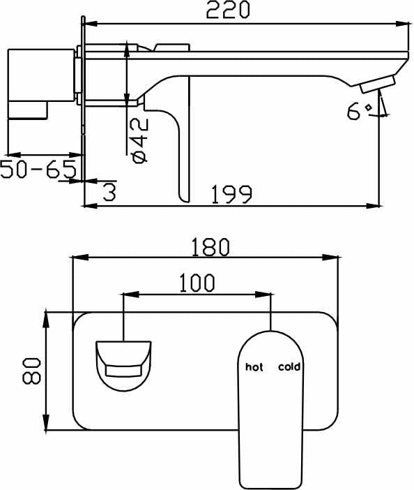 Bateau Wall Mixer With Outlet (Brushed Nickel) - SI