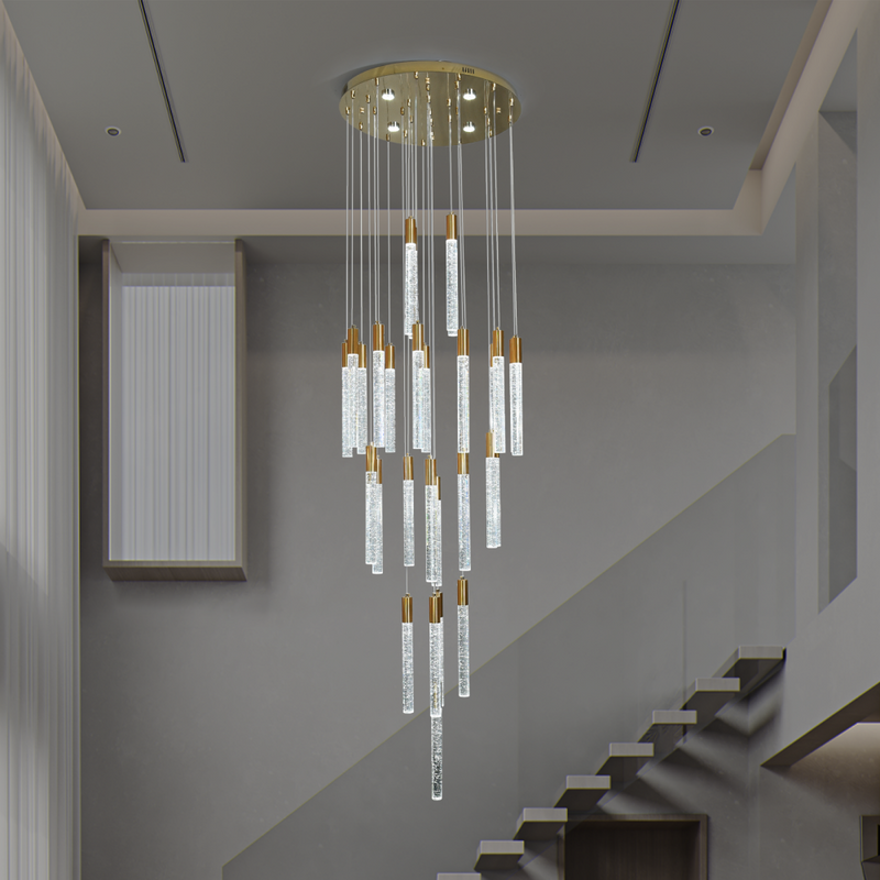 Aroha 30-Head Spiral Crystal Chandelier – Tri-Colour - image 5