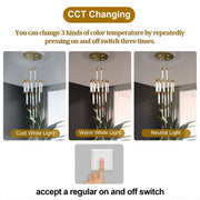 Aroha 30-Head Spiral Crystal Chandelier – Tri-Colour - image 6
